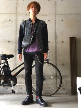 「STUDIOUS（ステュディオス）のアイテム（財布/小物）」を使った、じょりたんさん（メンズ・168cm）の秋コーディネート