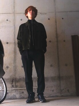 「ALLEGE（アレッジ）のアイテム（その他アウター）」を使った、じょりたんさん（メンズ・168cm）の秋コーディネート