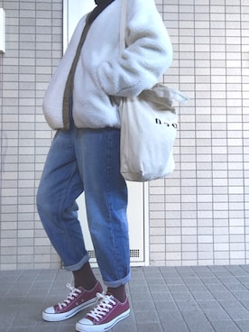 「アイテム（ブルゾン）」を使った、Nさん（レディース・165cm・10代）の秋コーディネート