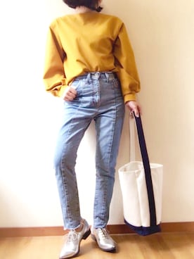 「スエット」｜「アイテム（その他シューズ）」を使った、meeeさん（レディース・150cm）の夏コーディネート