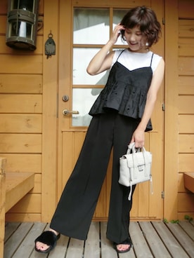 「tibi（ティビ）のアイテム（トップス）」を使った、ぷち葉月さん（レディース・153cm）の夏コーディネート