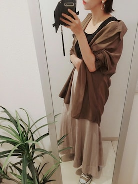 「niko and...（ニコアンド）のウーリッシュフラノCPOシャツ（シャツ/ブラウス）」を使った、chii3☆さん（レディース・160cm）の夏コーディネート