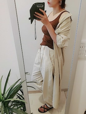 「PAGEBOY（ページボーイ）のアイテム（シャツワンピース）」を使った、chii3☆さん（レディース・160cm）の夏コーディネート