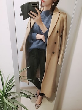 「URBAN RESEARCH（アーバンリサーチ）のアイテム（チェスターコート）」を使った、chii3☆さん（レディース・160cm）の秋コーディネート