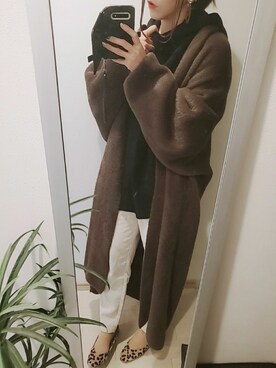 「titivate（ティティベイト）のアイテム（パンプス）」を使った、chii3☆さん（レディース・160cm）の冬コーディネート