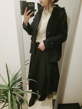 green label relaxingのダッフルコート（ブルー系）を使った人気