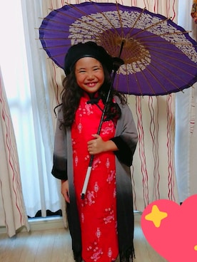 「和傘」｜あいりーんさん（キッズ・125cm）の春コーディネート