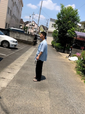 「乱痴気（ランチキ）のアイテム（サンダル）」を使った、佐原さん（メンズ・170cm）の春コーディネート