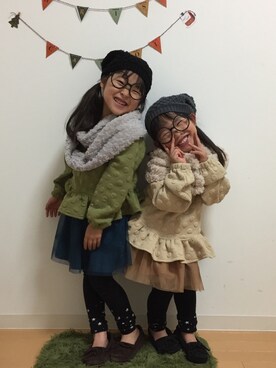 「アイテム（その他トップス）」を使った、cocoairinさん（キッズ・110cm）の冬コーディネート