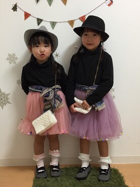 「アイテム（パンプス）」を使った、cocoairinさん（キッズ・110cm）の冬コーディネート