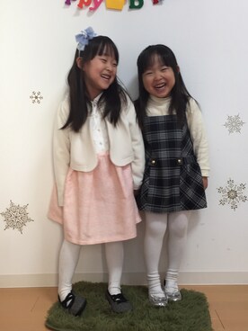 「NATURAL BEAUTY BASIC（ナチュラルビューティーベーシック）のアイテム」を使った、cocoairinさん（キッズ・110cm）の冬コーディネート