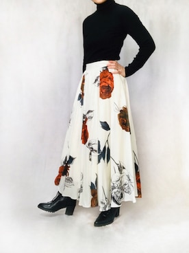 「Ameri（アメリ）のアイテム（スカート）」を使った、はやまさんさん（レディース・165cm）の冬コーディネート