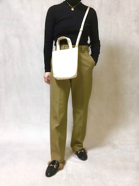 「THE SHINZONE（ザ　シンゾーン）のアイテム（チノパンツ）」を使った、はやまさんさん（レディース・165cm）の冬コーディネート
