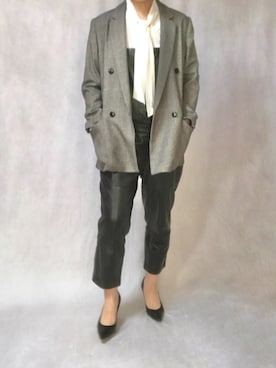 「ZARA（ザラ）のアイテム（オールインワン・サロペット）」を使った、はやまさんさん（レディース・165cm）の冬コーディネート