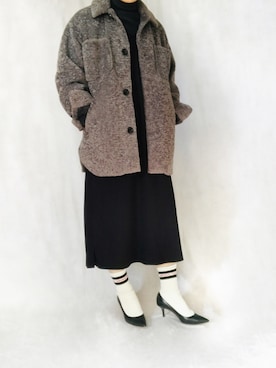 「G.V.G.V.（ジーヴィージーヴィー）のアイテム（その他アウター）」を使った、はやまさんさん（レディース・165cm）の冬コーディネート