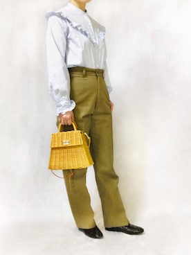 「THE SHINZONE（ザ　シンゾーン）のアイテム（チノパンツ）」を使った、はやまさんさん（レディース・165cm）の冬コーディネート