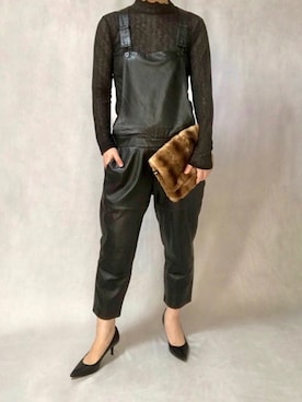 「ZARA（ザラ）のアイテム（オールインワン・サロペット）」を使った、はやまさんさん（レディース・165cm）の冬コーディネート