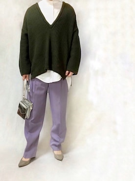 「Ameri（アメリ）のアイテム（バッグ）」を使った、はやまさんさん（レディース・165cm）の冬コーディネート