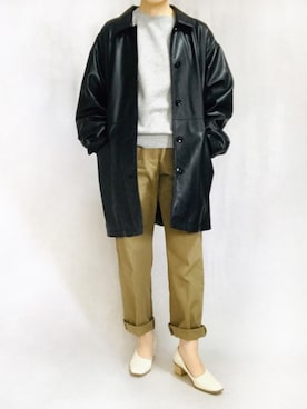「THE SHINZONE（ザ　シンゾーン）のアイテム（チノパンツ）」を使った、はやまさんさん（レディース・165cm）の冬コーディネート