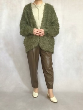 「Ameri（アメリ）のアイテム（アクセサリー）」を使った、はやまさんさん（レディース・165cm）の冬コーディネート