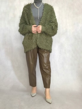 「Ameri（アメリ）のアイテム（アクセサリー）」を使った、はやまさんさん（レディース・165cm）の冬コーディネート