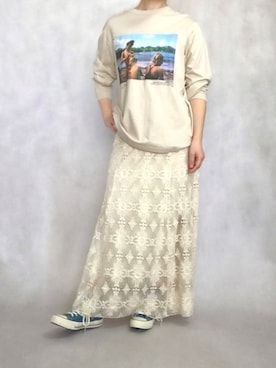 「CLANE（クラネ）のアイテム（スカート）」を使った、はやまさんさん（レディース・165cm）の春コーディネート