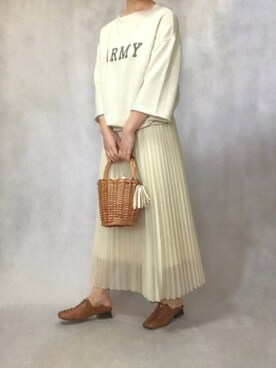 「Ameri（アメリ）のアイテム（シューズ）」を使った、はやまさんさん（レディース・165cm）の春コーディネート