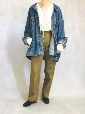 「THE SHINZONE（ザ　シンゾーン）のアイテム（チノパンツ）」を使った、はやまさんさん（レディース・165cm）の春コーディネート