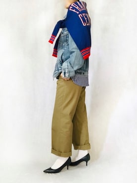 「THE SHINZONE（ザ　シンゾーン）のアイテム（チノパンツ）」を使った、はやまさんさん（レディース・165cm）の春コーディネート