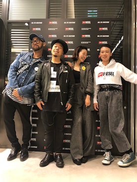 「DIESEL（ディーゼル）のアイテム（テーラードジャケット）」を使った、留さん（メンズ・181cm）の秋コーディネート