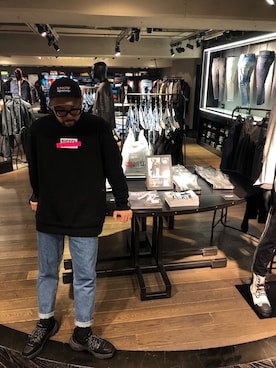 「KNOW WAVE（ノウ ウェイブ）のアイテム」を使った、留さん（メンズ・181cm）の冬コーディネート