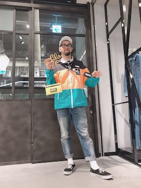 「DIESEL OSAKA」｜「アイテム（ナイロンジャケット）」を使った、留さん（メンズ・181cm）の春コーディネート
