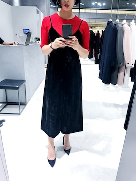 「アイテム（ドレス）」を使った、AYAKA_OBARAさん（レディース・165cm）の秋コーディネート