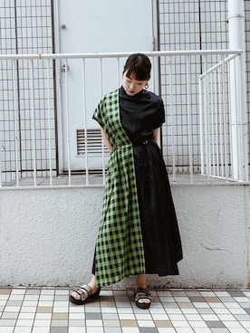 「TOGA PULLA（トーガ　プルラ）の【TOGA PULLA(トーガプルラ)】フリンジイヤリング TP01-AK276（イヤリング）」を使った、AYAKA_OBARAさん（レディース・165cm）の冬コーディネート