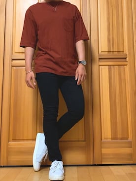 「TETE HOMME（テットオム）のアイテム（シューズ）」を使った、くさきゆうせさん（メンズ・168cm）の夏コーディネート