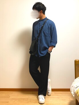 「TETE HOMME（テットオム）のアイテム（シューズ）」を使った、くさきゆうせさん（メンズ・168cm）の春コーディネート