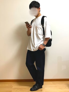 「GOSTAR DE FUGA（ゴスタール ジフーガ）のアイテム（シューズ）」を使った、くさきゆうせさん（メンズ・168cm）の春コーディネート