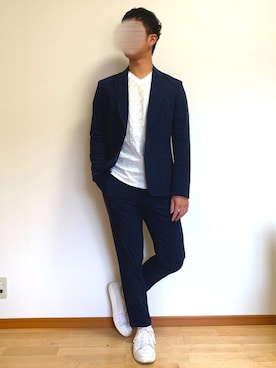 「TETE HOMME（テットオム）のアイテム（シューズ）」を使った、くさきゆうせさん（メンズ・168cm）の春コーディネート