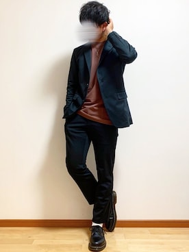 「BLACK LABEL CRESTBRIDGE（ブラックレーベル・クレストブリッジ）のアイテム（パンツ）」を使った、くさきゆうせさん（メンズ・168cm）の秋コーディネート