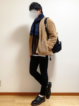 「Champion（チャンピオン）のアイテム（ブルゾン）」を使った、くさきゆうせさん（メンズ・168cm）の秋コーディネート