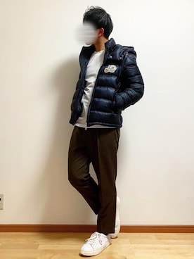 「TETE HOMME（テットオム）のアイテム（シューズ）」を使った、くさきゆうせさん（メンズ・168cm）の冬コーディネート