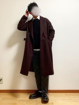 「HALB（ハルプ）のアイテム」を使った、くさきゆうせさん（メンズ・168cm）の冬コーディネート