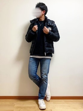 「TETE HOMME（テットオム）のアイテム（シューズ）」を使った、くさきゆうせさん（メンズ・168cm）の冬コーディネート