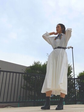 「アイテム（シャツワンピース）」を使った、Maaanaaaaさん（レディース・163cm・20代）の秋コーディネート