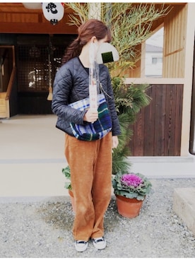 「LAVENHAM（ラベンハム）のアイテム（ブルゾン）」を使った、なっさん（レディース・167cm）の冬コーディネート