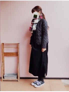 「LAVENHAM（ラベンハム）のアイテム（ブルゾン）」を使った、なっさん（レディース・167cm）の冬コーディネート