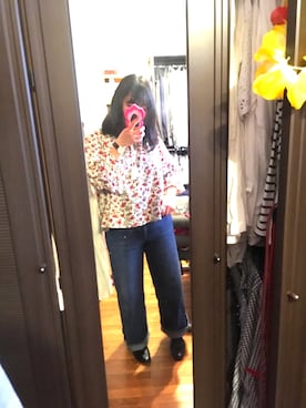 「スモックブラウス」｜이즈미♡さん（レディース・158cm）の春コーディネート