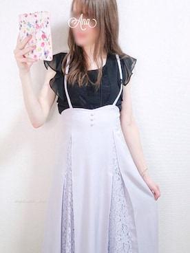 「tocco closet（トッコ　クローゼット）のアイテム（ジャンパースカート）」を使った、𝒜𝓃𝒶さん（レディース・167cm）の夏コーディネート