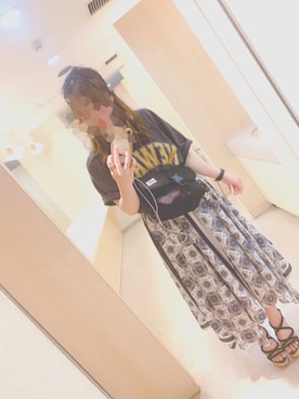 「SPINNS（スピンズ）のアイテム（メッセンジャーバッグ）」を使った、aya❁*·⑅さん（レディース・160cm）の夏コーディネート