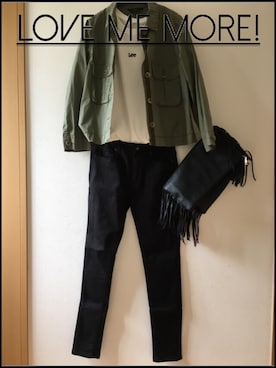 「CASUCAのアイテム」を使った、teey+さん（レディース・155cm）の夏コーディネート